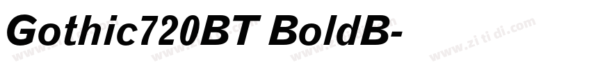 Gothic720BT BoldB字体转换
